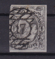 König Johann I. ½  Ngr. Mit Nummernstempel 17 (= Glauchau) - Saxe