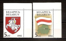 BELARUS 1992●Flag&Coat Of Arms●Mi 4-5 MNH - Bielorussia