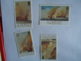 GUERNSEY MNH  STAMPS SET 4  1992 PAINTING SHIPS - Autres & Non Classés