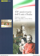 2011 Italia - Repubblica, Folder 150. Unità D'italia Emis.Congiunta Italia/RSM N272 MNH** - Paquetes De Presentación