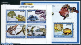 Togo 2010 Reptiles 5v (2 S/s), Mint NH, Nature - Frogs & Toads - Reptiles - Snakes - Togo (1960-...)