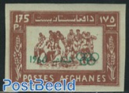 Afghanistan 1960 Olympic Games Rome 1v Imperforated, Mint NH, Nature - Sport - Horses - Olympic Games - Afganistán