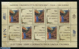 Vatican 2009 Language Day M/s, Joint Issue Italy, San Marino, Mint NH, Science - Various - Esperanto And Languages - J.. - Neufs