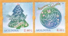 2022 2023  Moldova Moldavie Happy New Year! 2v Mint - New Year