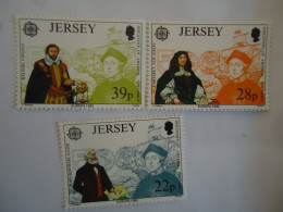 JERSEY MNH 3  STAMPS EUROPA 92 COLOMBUS - 1992