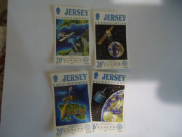 JERSEY MNH 4 STAMPS EUROPA 91  SPACE - Jersey