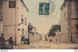 16) RUFFEC - ROUTE NATIONALE - ( CARTE  TOILEE COULEURS - HABITANTS - VILLAGEOIS ) - Ruffec