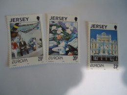 JERSEY MNH 3  STAMPS EUROPA 93  PAINTING - 1993