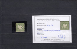 Württemberg: MiNr. 18ya, Reste Originalgummi, BPP Befund - Mint