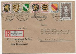 Einschreiben Höhr-Grenzhausen Nach Plaue, 1946 - Amtliche Ausgaben