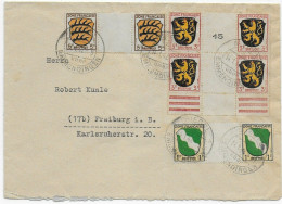 Brief Von Riegel/Emmendingen Nach Freiburg 1947 - Emisiones Generales