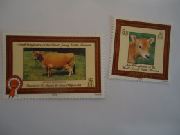 JERSEY   MNH    2 STAMPS   COW 1979 - Mucche