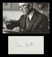 Jean Guitton (1901-1999) - French Philosopher - Rare Signed Sheet + Photo - 1972 - Schriftsteller