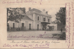 R12-40) AIRE SUR ADOUR (LANDES) LA GARE - EXTERIEUR - (ANIMEE - CALECHE - 2 SCANS) - Aire