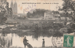 R18-54) SAINT NICOLAS DU PORT - LES BORDS DE LA MEURTHE - (ANIMEE - PECHEURS AVEC CHIEN) - Saint Nicolas De Port