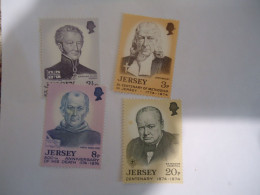 JERSEY MMH 4  STAMPS FAMOUS PEOPLE CHURSHILL  1974 - Sir Winston Churchill