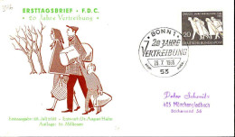 RFA Poste Obl Yv: 346 Mi:479 20.Jahre Vertreibung (TB Cachet à Date) Fdc Bonn 28-7-65 - 1961-1970