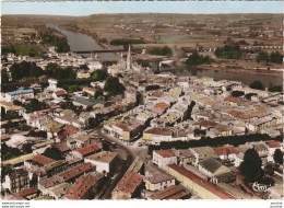 I12- 33) LANGON (GIRONDE) LE CENTRE VILLE DE LA VILLE - VUE AERIENNE   - (COULEURS - 2 SCANS) - Langon