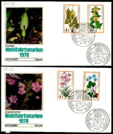 RFA Poste Obl Yv: 829/832 Wohlfahrtsmarke Fleurs Des Forêts (TB Cachet à Date) Fdc Bonn 12-10-78 - 1971-1980
