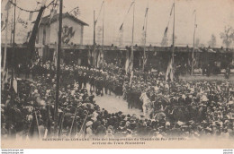 82) BEAUMONT DE LOMAGNE - FETE DE L INAUGURATION DU CHEMIN DE FER 6/11/1904 - ARRIVEE DU TRAIN  MINISTERIEL - (2 SCANS) - Beaumont De Lomagne