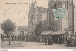 K18- 47) BON ENCONTRE - PLACE DE L'EGLISE - (TRES ANIMEE - JOUR DE FETE) - Bon Encontre