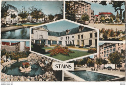 K21-93) STAINS - LA MAIRIE - LE SQUARE POINTET - LA MAIRIE - LE BASSIN - LA PLACE POINTET  - (2 SCANS) - Stains