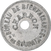 France, Bureau De Bienfaisance - Roubaix, Charbon, TTB+, Aluminium - Notgeld