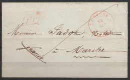 LSC Càd LA ROCHE/25 DEC 1842" Pour MARCHE - [P.P.] - Man. "franco" (au Dos: Càd MARCHE/26 DEC 1847" - 1830-1849 (Independent Belgium)