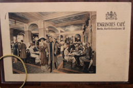 AK 1900's Cpa Englisches Cafe Berlin Gruss Aus Gruß Litho Bistrot Troquet Salon Restaurant Damaskus Damas Syrie Rare !!! - Autres & Non Classés