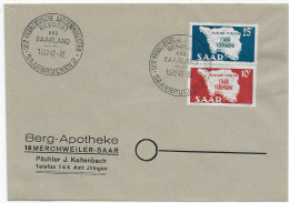 Saarland 1949 Französicher Aussenminister - Sonderstempel - Lettres & Documents