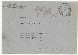 Gebühr Bezahlt Gutach, 1947 Nach Zürich - Lettres & Documents