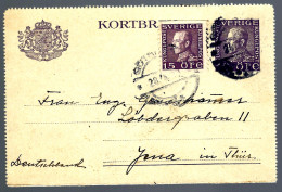 CARTE LETTRE AVEC COMPLÉMENT - 1923- GÖTEBORG - POUR JENA - Enteros Postales