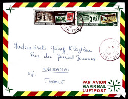 EN PROVENANCE DU TOGO - TIMBRE SUR TIMBRE - POUR OBERNAI - Briefmarken Auf Briefmarken