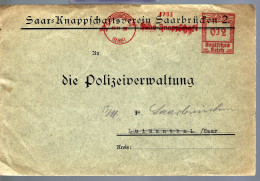 LETTRE EN PROVENANCE DE SAARBRÜCKEN - ANNÉES 1930 - EMA -  - Machines à Affranchir (EMA)