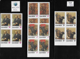 Blocks 4 Of Vietnam Viet Nam MNH Imperf Stamps 1984 : 60th Death Anniversary Of Lenin (Ms454) - Vietnam