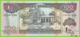 Voyo  SOMALIA (SOMALILAND) 100 Somaliland Shillings 2002 P5d B105d CH UNC - Somalië