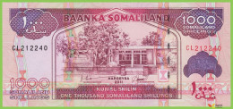 Voyo  SOMALIA (SOMALILAND) 1000 Somaliland Shillings 2011 P20a B123a CL UNC - Somalia