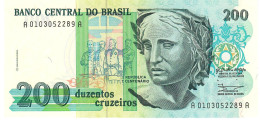 BRAZIL P229   200  CRUZEIROS  1990 #A0103  Signature 15   UNC. - Brasilien