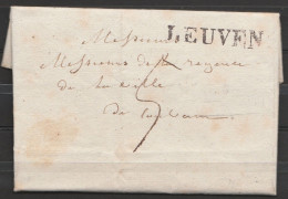 L. Datée 22 Juin 1819 De LOUVAIN Pour EV - Griffe "LEUVEN" - Port 5 (texte Sur Les Boulangers) - 1815-1830 (Holländische Periode)