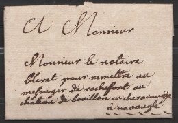 L. Datée 5 Décembre 1791 De WARFUSEE Par Messager De ROCHEFORT à NAVAUGLE - 1714-1794 (Austrian Netherlands)