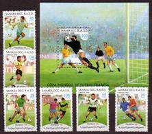 World Cup 1998  Soccer Football Sahara OCC MNH S/S+6 Stamps - 1998 – Francia