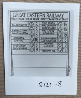 GREAT EASTERN RAILWAY Departure - 12 X 9,5 Cm. (REPRO PHOTO ! - Zie Beschrijving - Voir Description - See Description) ! - Eisenbahnen