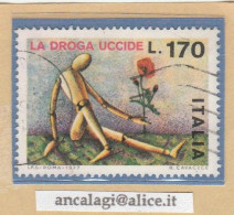 USATI ITALIA 1977 - Ref.0373A "LOTTA ALLA DROGA" 1 Val. Da L.170 - - 1971-80: Used