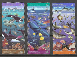 United Nations 1992 Vereinte Nation Marine Life Fauna Flora New York Geneva Vienna Joint Issues 6v MNH ** 7.30 € - New York/Geneva/Vienna Joint Issues