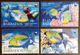 Barbados 2006 WWF Triggerfish Marine Life MNH - Pesci