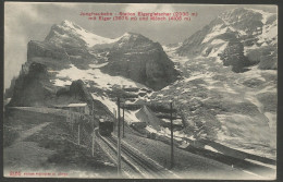 Carte P De 1908 ( Jungfraubahn-Station Eigergletscher ) - Stazioni Con Treni