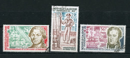 NOUVELLE-CALEDONIE RF - ANNI DE LA DECOUVERTE DE L'ILE - P.A. - N°Yt 155+156+158 Obli. - Used Stamps