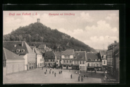CPA Forbach I. L., La Place Du Marché Avec Châteauberg  - Forbach