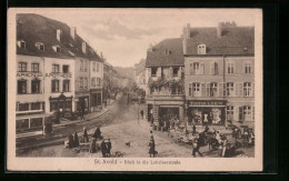 CPA St. Avold, Blick In Die Lublerstrasse Avec Apotheke  - Saint-Avold