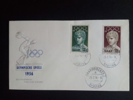 SAARGEBIET MI-NR. 371-372 FDC SOMMEROLYMPIADE MELBOURNE 1956 - Lettres & Documents